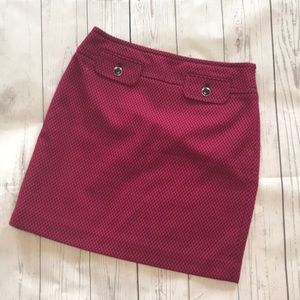 Hot pink and black mini skirt